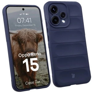 Pancerne etui Bizon Case Tur do Oppo Reno 15, granatowe