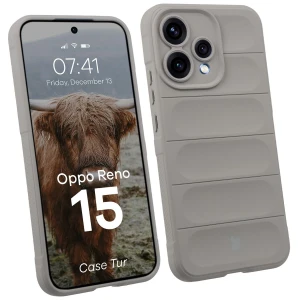 Pancerne etui Bizon Case Tur do Oppo Reno 15, jasnoszare