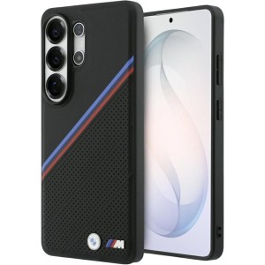 Etui BMW M Tricolor Metal Logo do MagSafe do Galaxy S26 Ultra, czarne