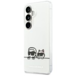 Etui Karl Lagerfeld IML Print MagSafe Peekaboo do Galaxy S26, białe z wzorem projektanta i Choupette