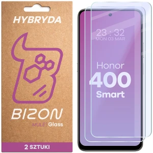 Elastyczne szkło hybrydowe Bizon Hybrid Mule Duo do Honor 400 Smart, 2 sztuki