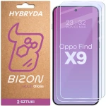 Elastyczne szkło hybrydowe Bizon Hybrid Mule Duo do Oppo Find X9, 2 sztuki