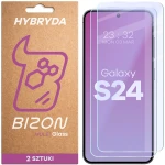 Elastyczne szkło hybrydowe Bizon Hybrid Mule Duo do Galaxy S24, 2 sztuki