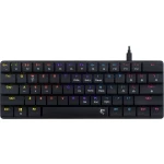 Klawiatura mechaniczna White Shark NAGAMAKI niski profil RGB Red Switch, czarna