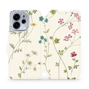 Etui z klapką do Oppo Reno 15 FS, Mobiwear Book, polne kwiaty