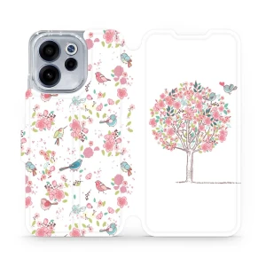 Etui z klapką do Oppo Reno 15 FS, Mobiwear Book, różowy gaj