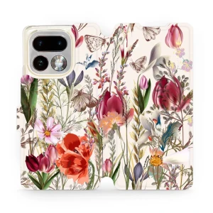 Etui z klapką do Realme 16 Pro Plus 5G, Mobiwear Book, bukiet kwiatów