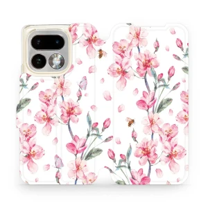 Etui z klapką do Realme 16 Pro 5G, Mobiwear Book, różowa wiosna