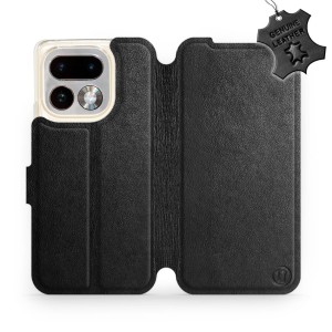 Etui z naturalnej skóry do Realme 16 Pro 5G, Mobiwear Leather, czarne