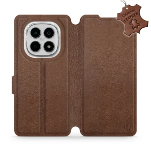 Etui z naturalnej skóry do Xiaomi POCO M8 5G, Mobiwear Leather, brązowe