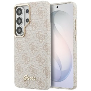 Etui Guess Saffiano Classic Logo MagSafe do Galaxy S26 Ultra, różowe Classic Logo Guess