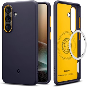 Etui Spigen Nano Pop Mag do MagSafe do Galaxy S26, granatowo-żółte