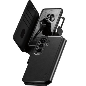 Etui z klapką CARE by PanzerGlass Tango 2w1 Wallet do Galaxy S26, do MagSafe, czarne