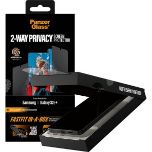 Szkło prywatyzujące z aplikatorem PanzerGlass 2-Way Privacy Ultra-Wide Fit FastFit do Galaxy S26 Plus