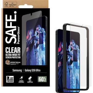 Szkło hartowane z aplikatorem SAFE by PanzerGlass Ultra-Wide Fit + EasyAligner do Galaxy S26 Ultra