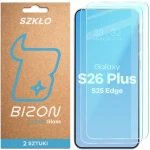 Szkło hartowane Bizon Glass Clear Duo do Galaxy S26 Plus / S25 Edge, 2 sztuki
