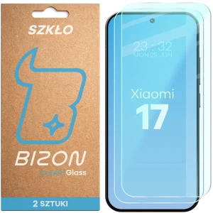 Szkło hartowane Bizon Glass Clear Duo do Xiaomi 17, 2 sztuki