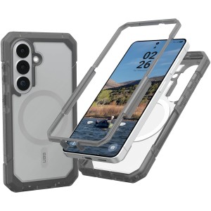 Etui pancerne Urban Armor Gear Trooper Mag do Galaxy S26, przezroczysto-biało-tytanowe