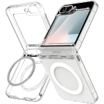 Etui Spigen Ultra Hybrid Pro Mag do MagSafe do Galaxy Z Flip7 FE / 6, przezroczysto-białe