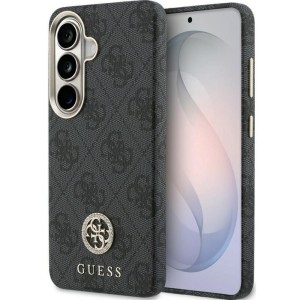 Etui Guess Saffiano Logo MagSafe do Galaxy S26, czarne