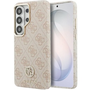 Etui Guess Saffiano Logo MagSafe do Galaxy S26 Ultra, różowe