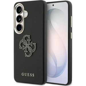 Etui Guess Saffiano Full Wrapped do Galaxy S26 Plus, czarne Big Logo Guess