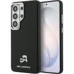 Etui Karl Lagerfeld Saffiano Full Wrapped MagSafe do Galaxy S26 Ultra, czarne z wzorem projektanta i Choupette