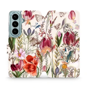Etui z klapką do Galaxy S26, Mobiwear Book, bukiet kwiatów