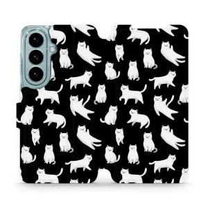 Etui z klapką do Galaxy S26, Mobiwear Book, kotki luna