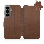Etui z naturalnej skóry do Galaxy S26 Plus, Mobiwear Leather, brązowe