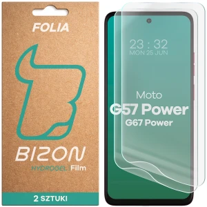 Folia hydrożelowa na ekran Bizon Film Hydrogel Front Duo do Motorola Moto G57 Power / G67 Power, 2 sztuki