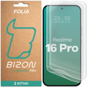 Folia hydrożelowa na ekran Bizon Film Hydrogel Front Duo do Realme 16 Pro 5G, 2 sztuki