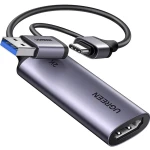 Karta do przechwytywania wideo Ugreen CM629 HDMI do USB 3.0 / USB-C, 2K 30Hz, szaro-czarna