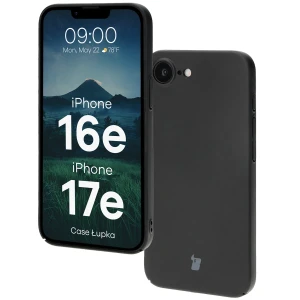 Etui Bizon Case Łupka do iPhone 17e / 16e, czarne