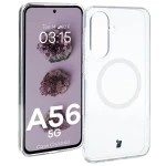 Etui z pierścieniem magnetycznym Bizon Case CrystalO do Galaxy A56 5G, przezroczyste