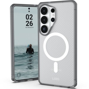 Etui pancerne Urban Armor Gear Dot Magnetic do MagSafe do Galaxy S26 Ultra, półprzezroczysto-szare