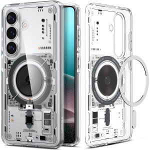 Etui Spigen Ultra Hybrid Mag do MagSafe do Galaxy S26, przezroczysto-wzorzyste (Neo One)