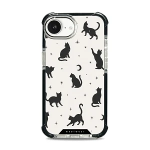 Etui ochronne do iPhone 17e do MagSafe, Mobiwear Elite Bumper, kocia noc