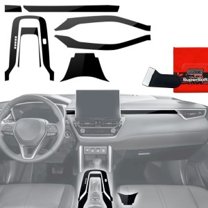 Folia do wnętrza Toyota Corolla (2019-2025) Grizz Protector 7w1 Czarna Połyskująca