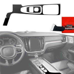 Folia do wnętrza Volvo XC90 B5 Drive Mode (2019) Grizz Protector 2w1 Czarna Połyskująca