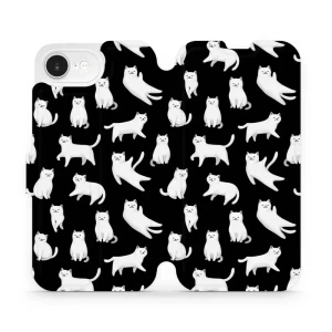 Etui z klapką do iPhone 17e, Mobiwear Book, kotki luna