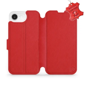 Etui z naturalnej skóry do iPhone 17e, Mobiwear Leather, czerwone