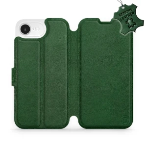 Etui z naturalnej skóry do iPhone 17e, Mobiwear Leather, zielone
