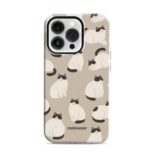 OUTLET: Etui ochronne do iPhone 13 Pro, Mobiwear Elite Pro, kawa miau