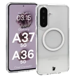 Etui z pierścieniem magnetycznym Bizon Case CrystalO do Galaxy A37 5G / A36 5G, przezroczyste