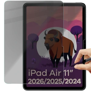 Prywatyzujące szkło hartowane Bizon Glass Tab Clear Shadow Duo do iPad Air 11" M4/M3/M2, przyciemniane, 2 sztuki