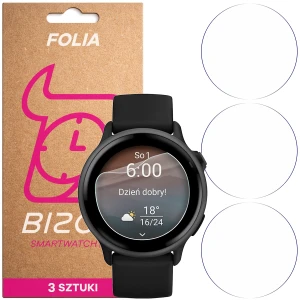 Folia ochronna na ekran zegarka Bizon Watch Film HydroFlex do Garmin Vivoactive 6, 3 sztuki