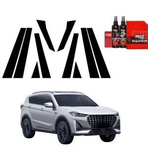 10w1 Czarna folia Grizz Protector na słupki do Jetour X70 Plus (2025-2026)