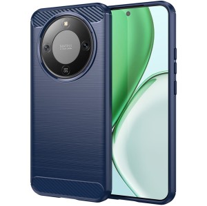 Etui Techsuit Carbon Silicone do Honor Magic8 Lite, granatowe