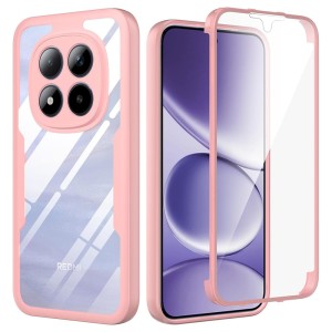 Etui 360 z ochroną na ekran Techsuit ColorVerse do Xiaomi Redmi Note 15 Pro Plus 5G / POCO M8 Pro 5G, przezroczysto-różowe